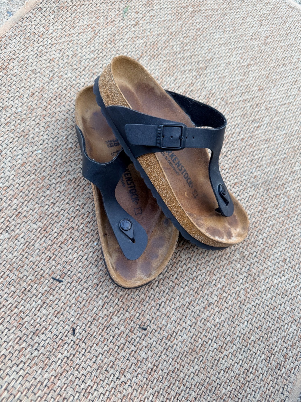 BIRKENSTOCK Gizeh 38 Narrow Black Birko-Flor - Picture 3 of 6